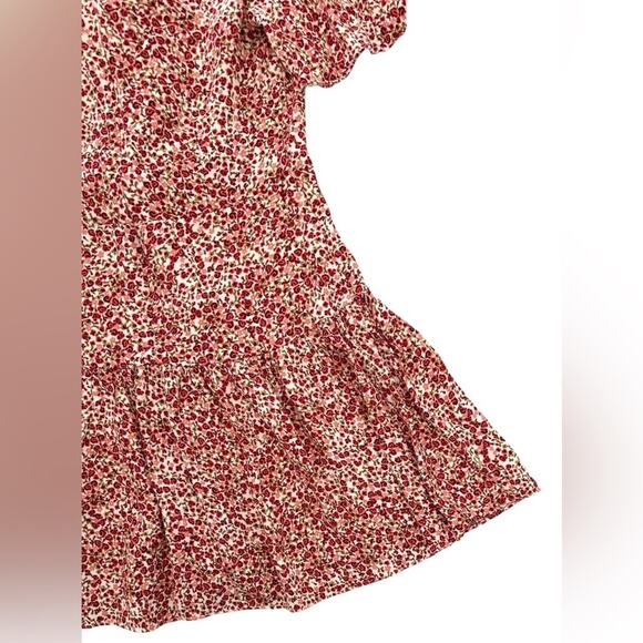 Reformation Adelina Floral Mini Dress Drop Waist V-Neck Ditsy Floral Size 2 - Picture 10 of 15